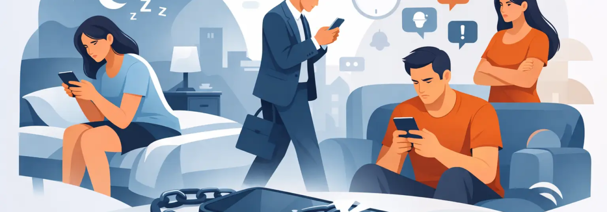 Signalen van telefoonverslaving bij volwassenen Signalen van telefoonverslaving bij volwassenen