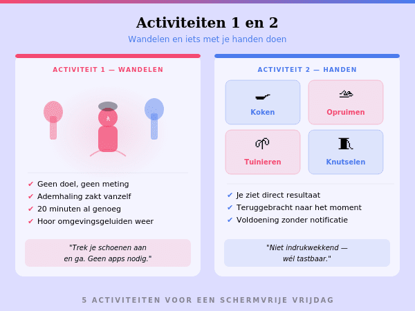 5 Activiteiten voor een schermvrije vrijdag